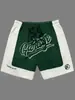 Shorts de Praia Masculino Respirável e Amigo da Pele Verão Novo Estilo Graffiti de Anjo Impressão 3D Malha Solto Confortável Casual