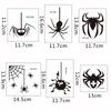 Fan Xi - Nueva serie de pegatinas de pared con temática de Halloween, diseño creativo de araña pequeña, decoración de Halloween, pegatinas para interruptores