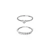 Anillo de Plata de Ley S925 con Forma de Corazón Pavimentado con Diamantes para Mujer, Anillo Versátil y Moderno para Dedo Índice Apilable Personalizado, Anillo de Dedo de Lujo Ligero con Tacto Exquisito