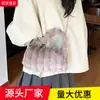 Bolso de Peluche Nuevo para Mujer, Estilo Versátil de Gama Alta para Otoño e Invierno, Bolso de Hombro Cruzado Individual, Bolso de Mano Texturizado para Mujer de Doble Uso y Billetera para Monedas
