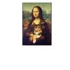 Mona Lisa Segurando Gato Bolsa de Lona Pintura em Tela Mural Pôster Arte de Parede Quarto Sala de Estar Pintura Decorativa Moderna