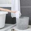 Cesta de almacenamiento de cortina de cuentas de imitación calada estilo japonés, portátil, para dormitorio, cesta de lavandería para juguetes infantiles, material suave, cesta de almacenamiento redonda para baño