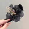Pinza de Pelo Elegante de Gama Alta para Moño para Mujer, Sencilla y Elegante, Adecuada para Uso Diario, Pasador Fijador de Cola de Caballo Alta, Accesorio para el Cabello con Lazo para la Parte Posterior de la Cabeza