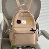 Mochila escolar para meninas do ensino fundamental, estilosa e moderna, grande capacidade, mochila color block, casual e simples, adequada para estudantes do ensino médio e universitário