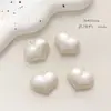Colgante de Corazón Barroco Irregular de Resina Imitación Perla Blanca para Colgantes Hechos a Mano, Accesorios de Joyería con Cuentas