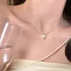 Prata Esterlina S925 Versão Coreana Fresca Laço Pérola Colar Versátil da Moda para Mulheres, Item Quente Versátil Popular de Celebridade da Internet