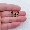 Ventas Calientes Transfronterizas Colgante de Aleación con Goteo de Aceite Estampado Colorido de Dibujos Animados de Mariposa Colgante DIY Pulsera Collar Accesorios de Joyería