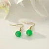Ganchos para Oreja de Estilo Chino Antiguo Verdes con Perlas, Personalizados y Sexys, para Mujer, Pendientes de Lujo Ligero, Versátiles y que No se Desvanecen, Directo del Fabricante