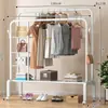Simple perchero de pie para uso doméstico, adecuado para dormitorio, residencia estudiantil, perchero, estante de almacenamiento, balcón interior para secar la ropa