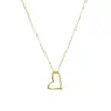 Colar de Coração Banhado a Ouro 18K em Prata de Lei S925 Mais Vendido Transfronteiriço para Mulheres, Simples e Elegante Estilo Ins Minimalista Exquisito Colar para Clavícula