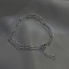 Pulsera ligera de lujo de estilo frío para niñas, diseño de nicho, pulsera de moda apilada de doble capa brillante de alta calidad