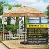 Sombrilla Estilo Camping Exterior Celebridad de Internet Sombrilla de Paja Simulada Paja Artificial Paraguas de Playa para Patio Jardín Granja B&B Puesto