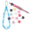 Contas Estrela de Cinco Pontas Cor AB Galvanizadas Furo Reto Contas Estrela Soltas DIY Corrente de Celular Pingente Contas Acessórios de Joias DIY Contas Soltas