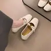 Sapatos Mary Jane Baixos Femininos Estilo Chanel com Laço de Camélia 2026 Novo Modelo Sapatos Slip-On para Combinar com Vestidos