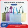 Em estoque celebridade da internet bolsa não tecida personalizada bolsa de compras proteção ambiental personalizada bolsa não tecida longa portátil personalizada