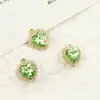 Colgante Charm Corazón Cortado a Láser con Incrustaciones de Metal y Pedrería Materiales para Pulsera Collar Pendiente Hechos a Mano Adornos