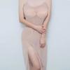 Qiyan lencería sexy para mujeres de pecho pequeño, camisola sexy, falda de cadera, camisón, uniforme de perspectiva seductora, pijama cheongsam qqny