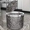 Mesa de Centro de Luxo para Quarto de Alta Aparência Mini Lixeira Fofa para Mesa com Tampa Tipo Prensa para Uso em Casa e no Carro