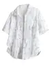 Camisa Masculina de Verão Manga Curta 2026 Gradiente Moda Temperamento Versátil Estilo Item Quente Respirável Manga Curta Estilo Férias na Praia