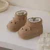 Botas de Neve para Meninas com Lã Adicional e Espessamento, Desenho Animado, Novo Estilo Inverno 2026, Botas Quentes de Algodão para Bebês Meninas, Solado Macio, Sapatos de Algodão para Crianças Pequenas