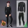 Roupas infantis para esportes meias-calças masculinas outono e inverno basquete futebol roupas de treinamento base de secagem rápida roupas quentes fitness roupas infantis