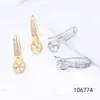 Accesorios de Gancho para Pendientes de Perlas DIY Clásico Versátil Elegante Circonita Microincrustada Pendientes de Zapato de Tacón Alto Productos Semi-Terminados Al Por Mayor