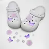 Nuevos dijes para zapatos estilo Bosque de Primavera y Verano con Flores de Cerezo y Melocotonero para Zuecos de Delfín Pequeño, Zapatillas Rosas para Niña Accesorios DIY