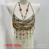 Top de tubo de cadena de cuentas hueco versátil con cuello halter hecho a mano con cuentas transfronterizo europeo y americano, top de tubo de cuentas de colores sexy de nicho