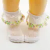 Calcetines de encaje para niñas, estilo fino de verano, calcetines de princesa para bebé, calcetines cortos de malla floral para niños, venta caliente transfronteriza
