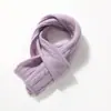 Bufanda Pequeña de Cachemira Estilo Nudo para Mujer 2023 Nuevo Otoño e Invierno Color Sólido Estilo Coreano Tejida Engrosada Bufanda Retorcida