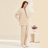 Roupas de casa para mulheres grávidas engrossadas outono e inverno terno para mulheres grávidas roupas de maternidade pijamas soltos para amamentação roupas mensais para mulheres grávidas
