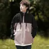 Chaqueta 2025 para Hombres y Mujeres en Otoño e Invierno Exterior Forro de Terciopelo Chaqueta Holgada con Capucha Cortavientos e Impermeable Chaqueta para Montañismo