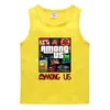 Conejo de Fuego 2023 Verano Chaleco Infantil Algodón Coreano Casual Camiseta Base Absorbente de Sudor Caramelo Camiseta Interior sin Mangas para Niños