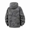 Cross2026 Outono Cross Amazon Moletom com Capuz Camuflado 3D Masculino Marca Moderna Ombro Caído Estilo Workwear Retrô Cordão