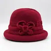 Chapéus de Outono e Inverno para Mulheres de Meia-Idade e Idosas, Chapéus de Bacia Quentinhos Espessados para Avós, Chapéus de Lã Tricotados de Veludo para Mulheres
