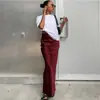 Ropa Europea y Americana para Mujer Primavera y Verano Elegante Dama Alta Gama Satín Imitación Seda Multicolor Venta al por Mayor Falda Falda Larga