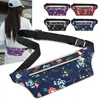Riñonera Deportiva Ligera, Bolso de Pecho para Mujer con Estampado Floral de Moda, Bolso Cruzado Ligero y Ajustado para Teléfono y Monedas al Aire Libre