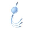 El cable de carga telescópico de uno a tres de carga súper rápida es adecuado para Huawei Android Apple 6A, venta directa de fábrica tres en uno