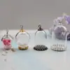 Joias DIY Acessórios Feitos à Mão Pingente com Tampa de Vidro Transparente Garrafa de Vidro Pingente com Base de Renda Fabricante de Pingentes Atacado