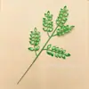 Rama Navideña Brillante de 37 cm con 5 Piezas de Hoja de Melón, Adecuada para Decoración de Guirnaldas de Árbol de Navidad, Suministro de Fábrica