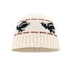 Gorro de Cuenca Tejido a Crochet Jacquard Vintage para Hombres y Mujeres Cálido para Otoño e Invierno Estilo Coreano Combinable Rostro Pequeño Gorro de Lana Moderno
