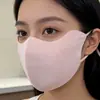 Mascarilla de protección solar que cubre el cuello, transpirable, para mujer, alto valor estético, protección UV, adecuada para conducir y andar en bicicleta, mascarilla de protección para el cuello de media cara de seda de hielo para verano