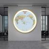 Pintura Decorativa Redonda de Mapa Pintura Luminosa Led Pintura Colgante de Entrada Oficina Sala de Té con Pintura de Luz Mural de Sala de Estar Estilo Chino Nuevo