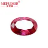 Corindón Cultivado de Colores Importado, Corindón de Forma de Huevo y Ovalado de Color, Rojo Rosado, Accesorios para Joyería de Piedras Sueltas