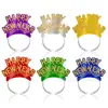 Faixa de Ano Novo Feliz Transfronteiriça Suprimentos para Festa de Natal Decoração de Atmosfera happynewyear Papel Colorido Adereço de Cabeça