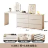Tocador para Dormitorio, Tocador Moderno Minimalista con Cajones Integrados, Mesita de Noche Pequeña de Lujo Ligero para Apartamento, Gabinete de Tocador, Mesa de Maquillaje Extensible