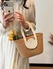 Bolsa Tejida de Algodón Gran Capacidad Bolso de Hombro para la Playa Calado Bolso de Mano Bolso para Mujer Bolso Cruzado Tote Bolsa Tejida de Cuerda de Algodón Paja