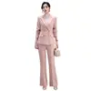 Conjunto de Traje Casual Versátil de Alta Gama 2026 Versión Coreana Holgado Adelgazante Moda Femenina Elegante Traje