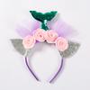 2026 Accesorios Diadema Cola de Pez para Niños Estilo Europeo y Americano Flor Tridimensional Accesorio para el Cabello Fotografía Venta al por Mayor