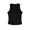 Chaleco Deportivo de Yoga Estilo Europeo y Americano, Verano Ajustado Sin Mangas Espalda Descubierta Racerback Correr Pilates Camiseta sin Mangas Corta
